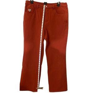 Women’s Quacker Factory Dram Jeannes Size 12 Heart Rhinestone Bling Stretch